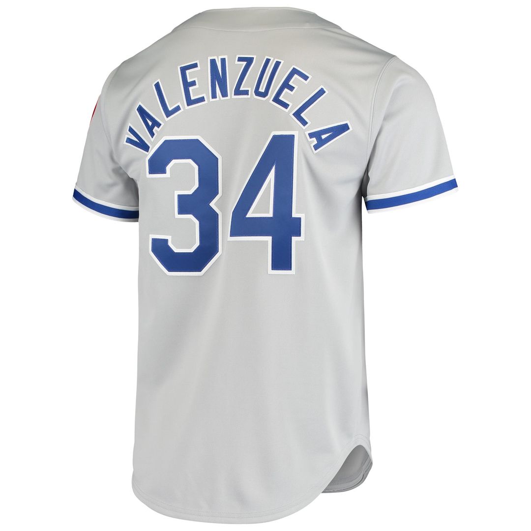 Los Angeles Dodgers Fernando Valenzuela Mitchell & Ness Gray Road 1981 Cooperstown Collection Authentic Jersey product image