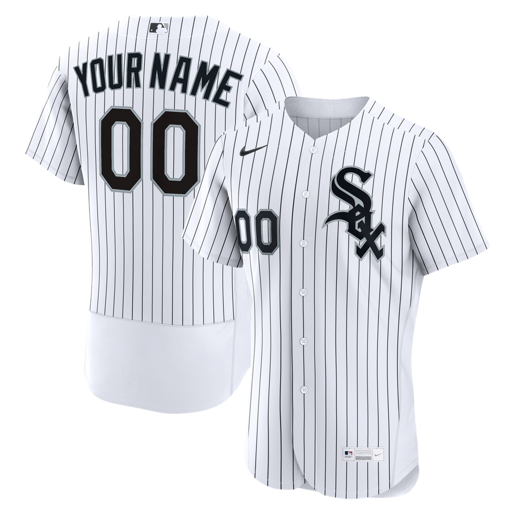 Chicago White Sox Nike White Home Authentic Custom Jersey product image 1, provided for visual reference and product detail