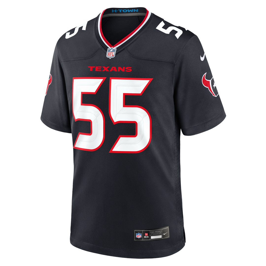 Houston Texans Danielle Hunter Nike Navy Team Game Jersey product image 2, provided for visual reference and product detail