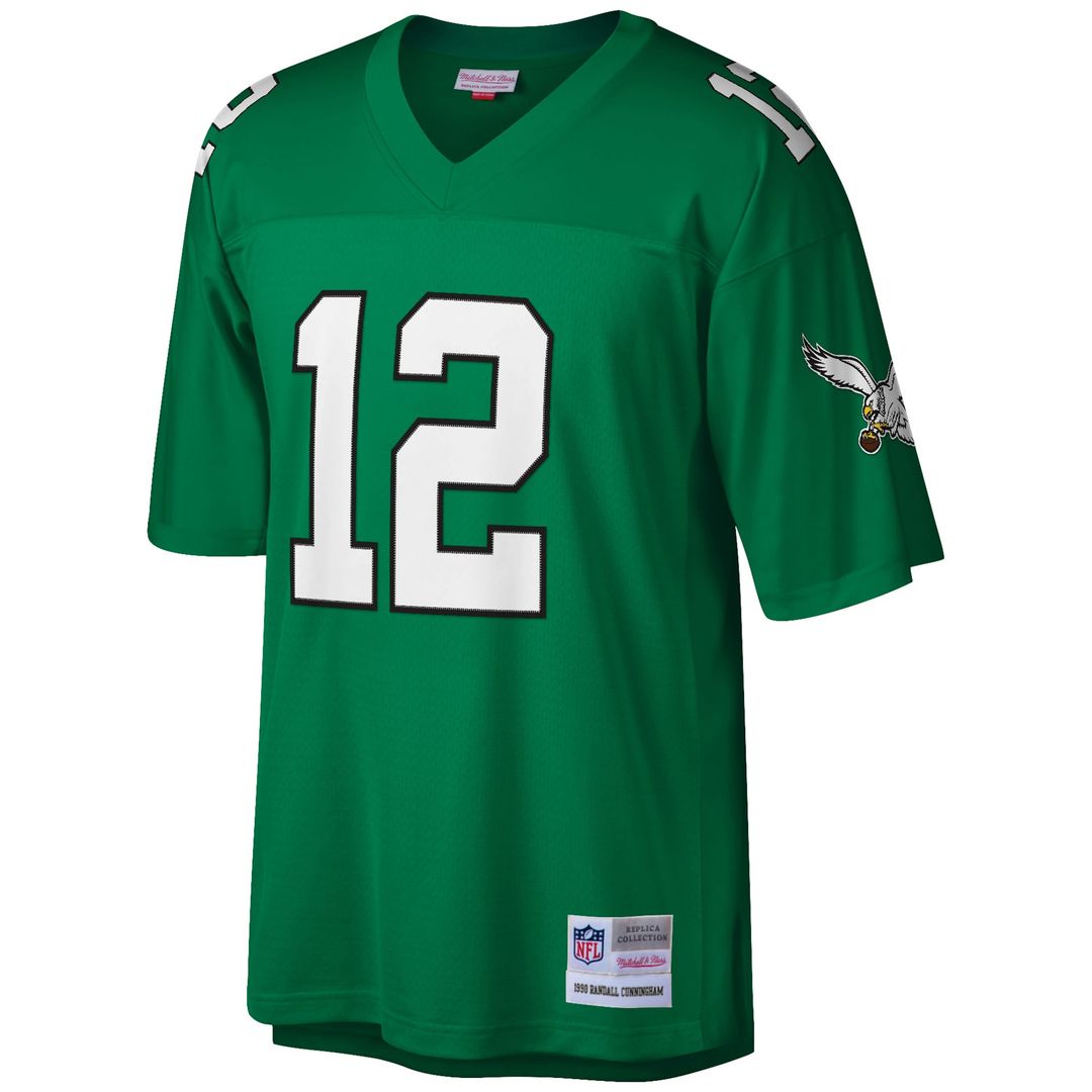 Philadelphia Eagles Randall Cunningham Mitchell & Ness Kelly Green Big & Tall 1990 Retired Player Replica Jersey product
