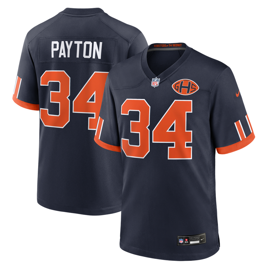Chicago Bears Walter Payton Nike Navy 2026 Rivalries Collection Game Jersey product image 1, provided for visual reference
