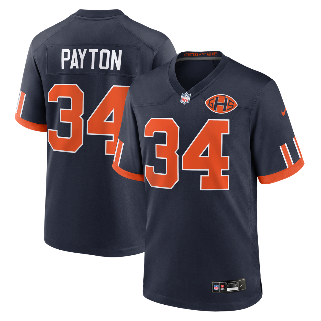 Chicago Bears Walter Payton Nike Navy 2026 Rivalries Collection Game Jersey product image 1, provided for visual reference