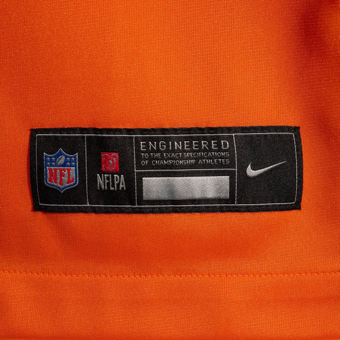Denver Broncos Quinn Meinerz Nike Orange Team Game Jersey product image 6, provided for visual reference and product detail