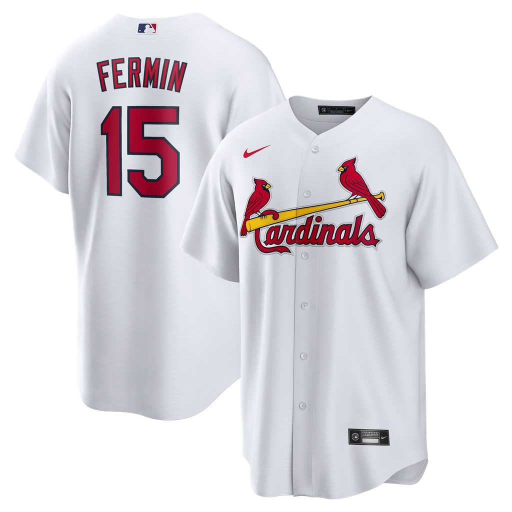 St. Louis Cardinals José Fermín Nike White Home Replica Jersey product image 1, provided for visual reference and product
