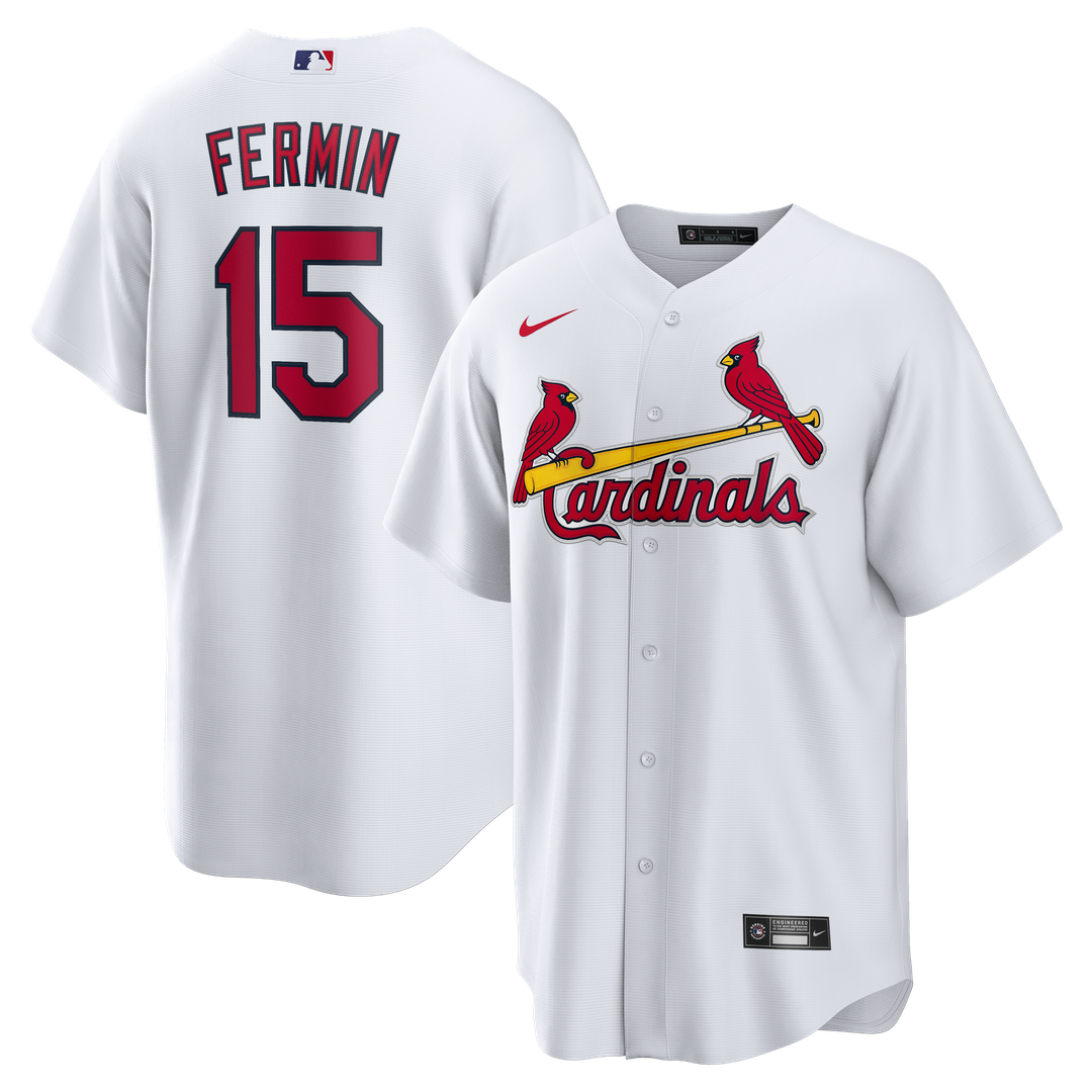 St. Louis Cardinals José Fermín Nike White Home Replica Jersey product image 1, provided for visual reference and product