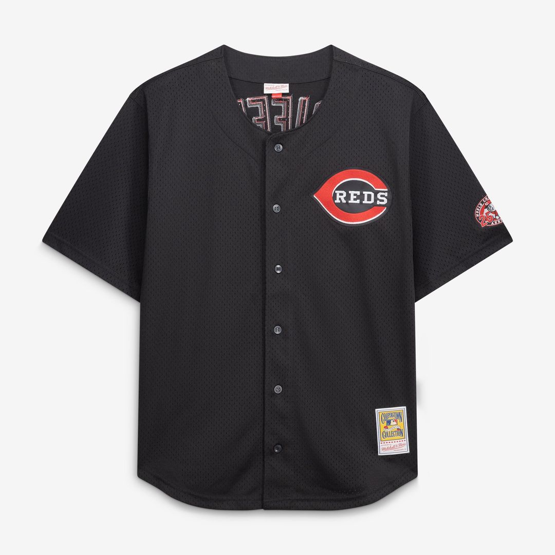 Cincinnati Reds Ken Griffey Jr. Mitchell & Ness Black Big & Tall Cooperstown Mesh Batting Practice Jersey product image 2,