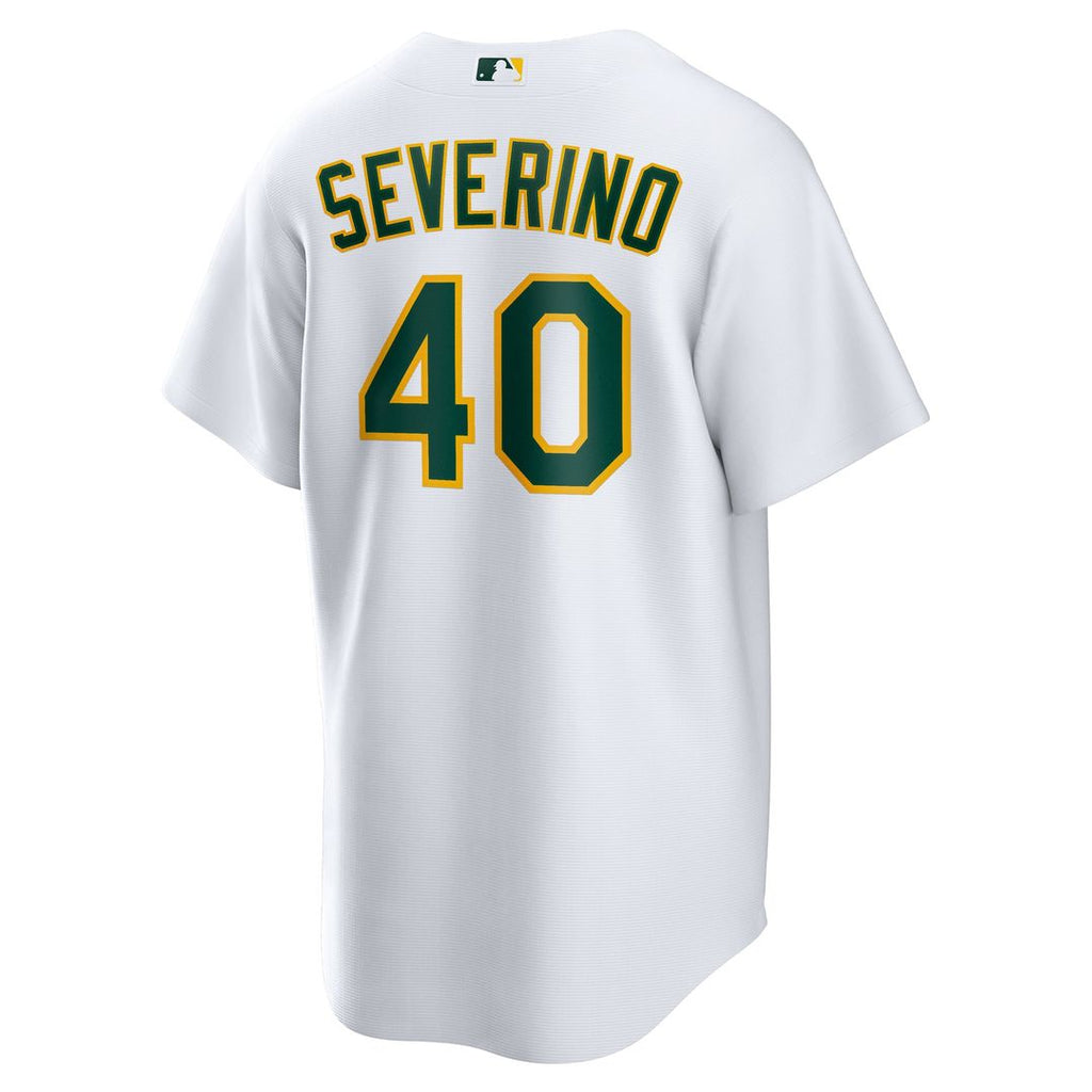 Athletics Luis Severino Nike White Home Replica Jersey product image 3, provided for visual reference and product detail