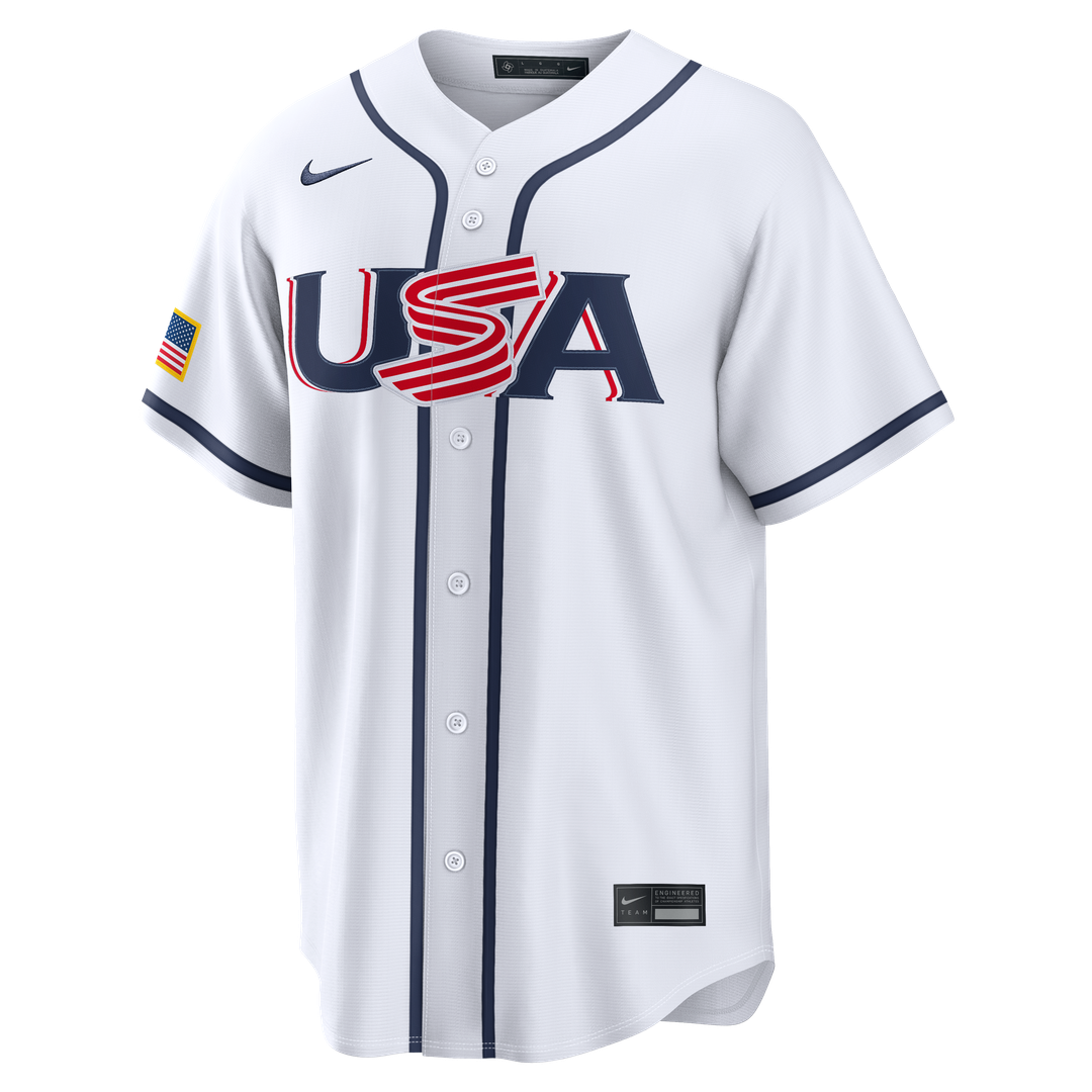 USA Baseball Alex Bregman Nike White 2026 World Baseball Classic Home Stadium Jersey product image 2, provided for visual