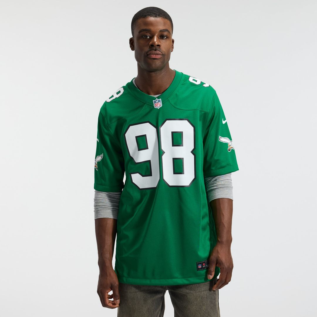 Philadelphia Eagles Jalen Carter Nike White Game Jersey product image 8, provided for visual reference and product detail