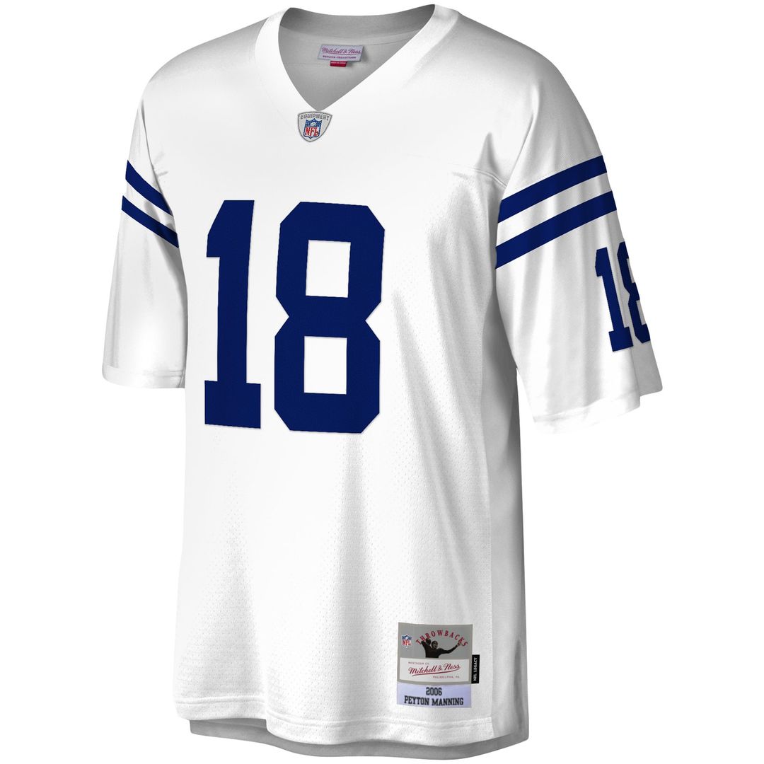 Indianapolis Colts Peyton Manning Mitchell & Ness White Legacy Replica Jersey product image 5, provided for visual reference
