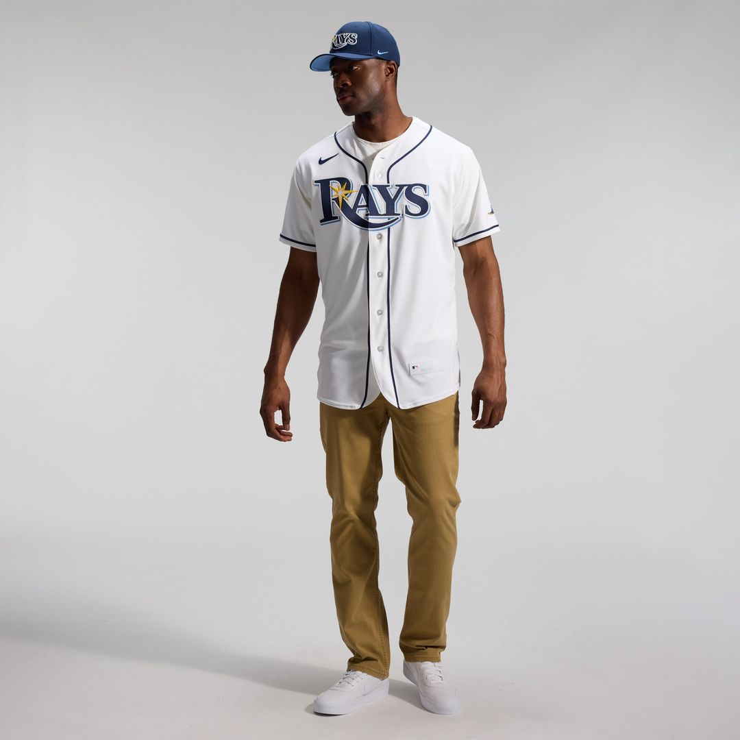 Tampa Bay Rays Nike White Home Authentic Jersey product image 6, provided for visual reference and product detail review