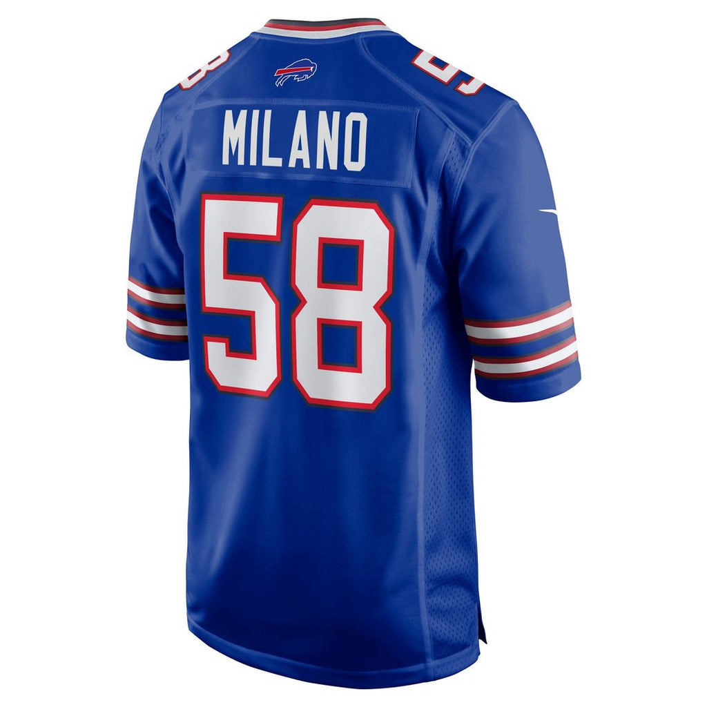 Buffalo Bills Matt Milano Nike Royal Game Player Jersey product image 11, provided for visual reference and product detail