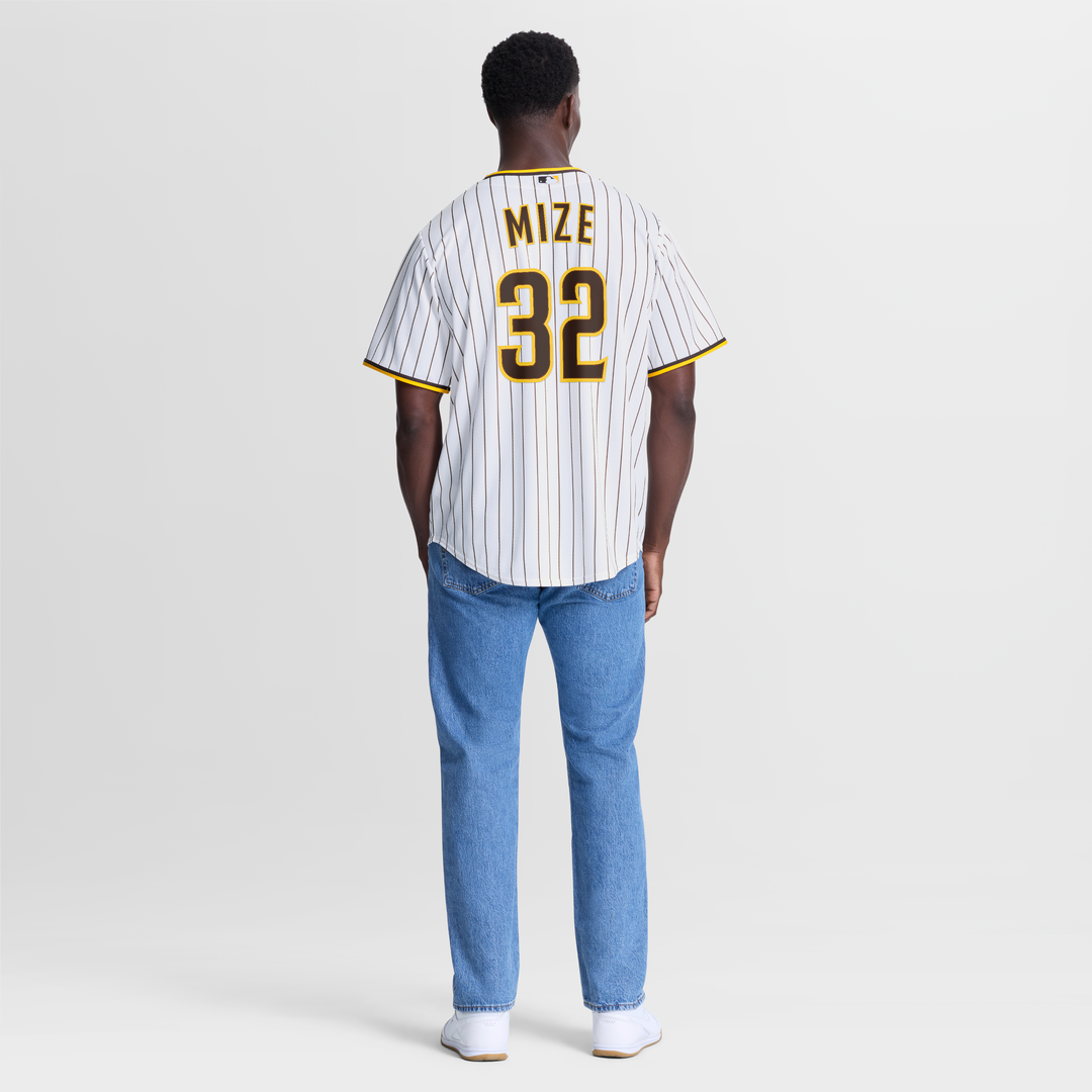 San Diego Padres Casey Mize Nike White Home Replica Jersey product image 3, provided for visual reference and product detail