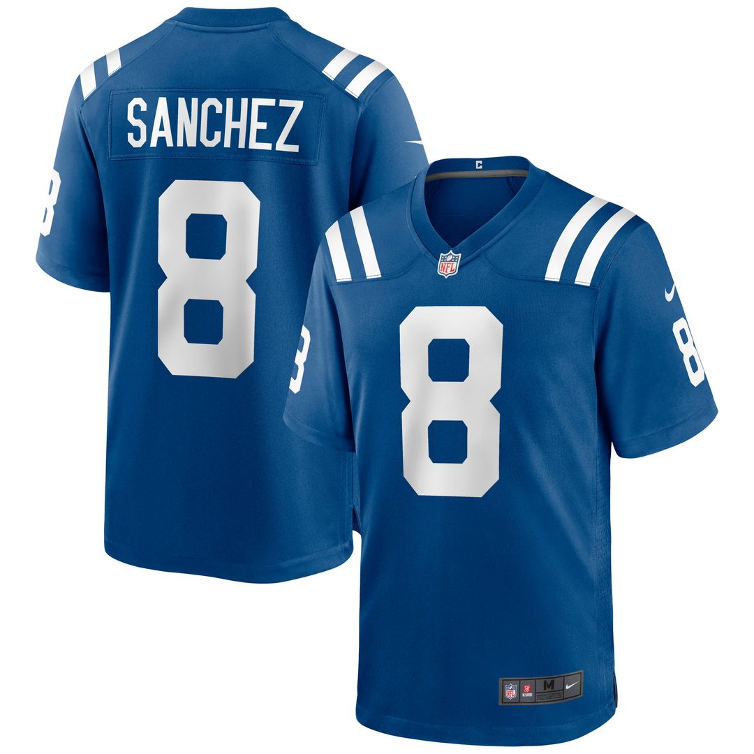 Indianapolis Colts Rigoberto Sanchez Nike Royal Game Jersey product image 1, provided for visual reference and product