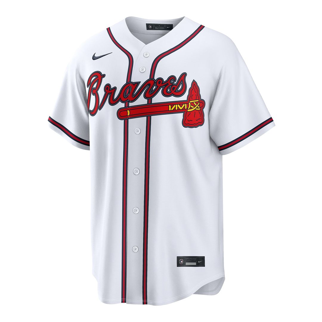 Atlanta Braves Mauricio Dubón Nike White Home Replica Jersey product image 2, provided for visual reference and product