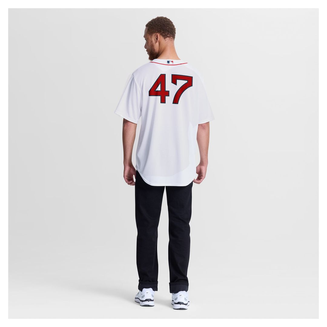 Boston Red Sox Jovani Moran Nike White Home Replica Jersey product image 5, provided for visual reference and product detail