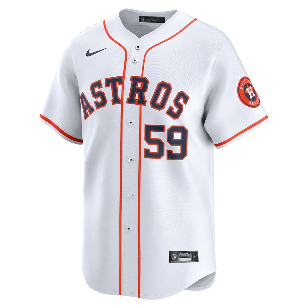 Houston Astros Framber Valdez Nike White Home Limited Player Jersey product image 2, provided for visual reference and