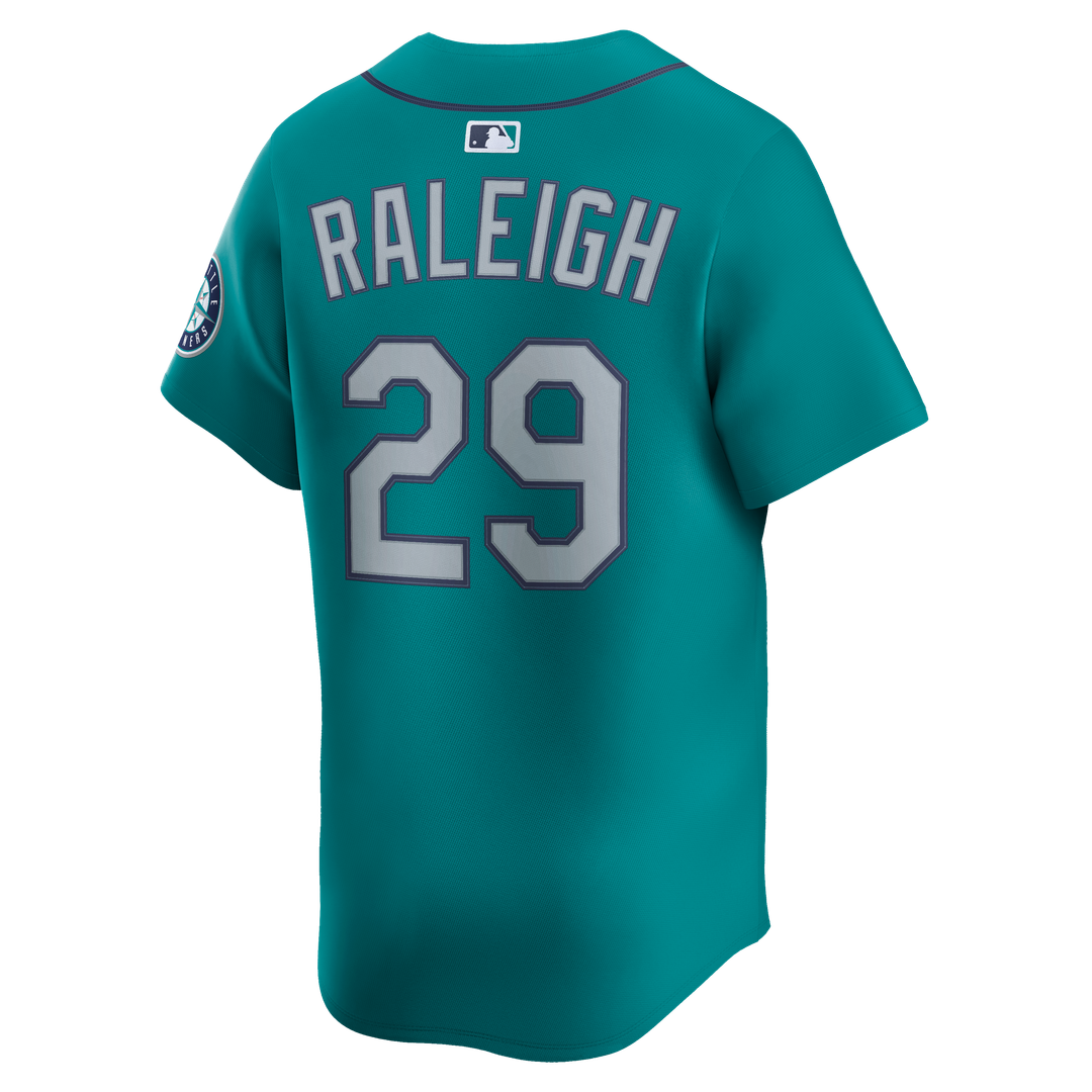 Seattle Mariners Cal Raleigh Nike Teal Alternate Limited Jersey product image 7, provided for visual reference and product
