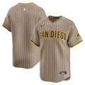 San Diego Padres Nike Khaki Alternate Limited Jersey product image 1, provided for visual reference and product detail review