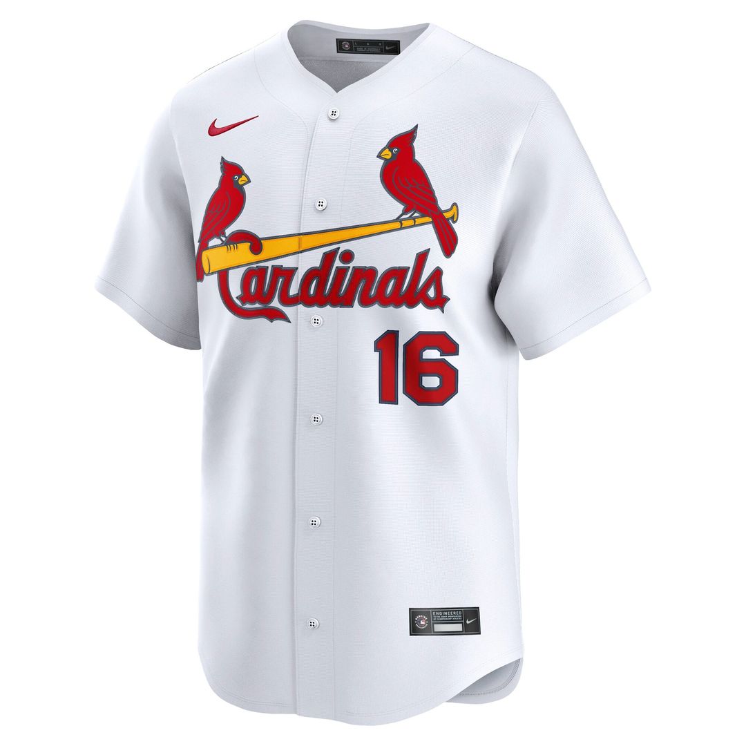 St. Louis Cardinals Nolan Gorman Nike White Home Limited Player Jersey product image 2, provided for visual reference and