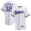 Texas Rangers Evan Carter Nike White Home Replica Jersey product image 1, provided for visual reference and product detail