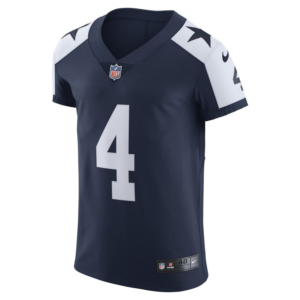 Dallas Cowboys Dak Prescott Nike Navy Alternate Vapor Elite Player Jersey product image 5, provided for visual reference and