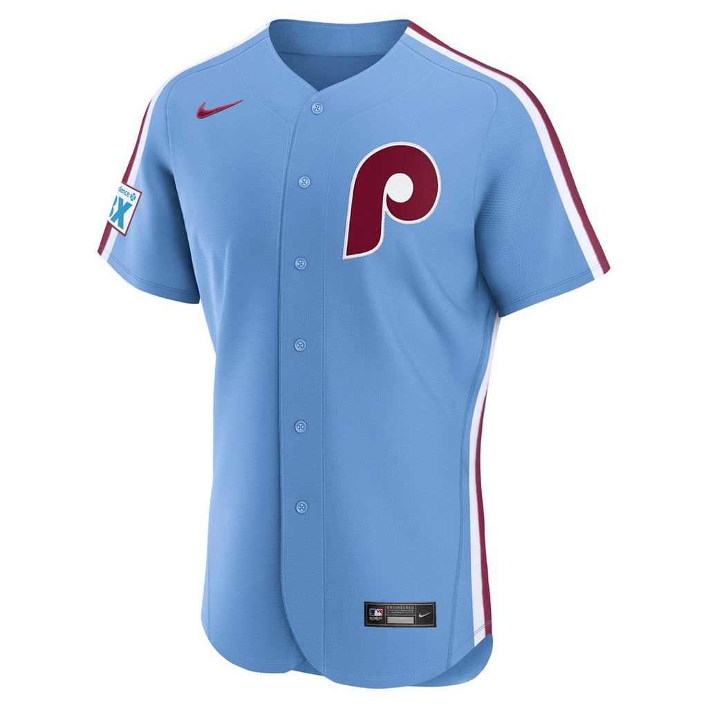 Philadelphia Phillies Nike White Home Sponsor Patch Authentic Jersey product image 8, provided for visual reference and