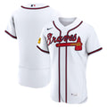 Atlanta Braves Nike White Home Sponsor Patch Authentic Jersey product image 1, provided for visual reference and product