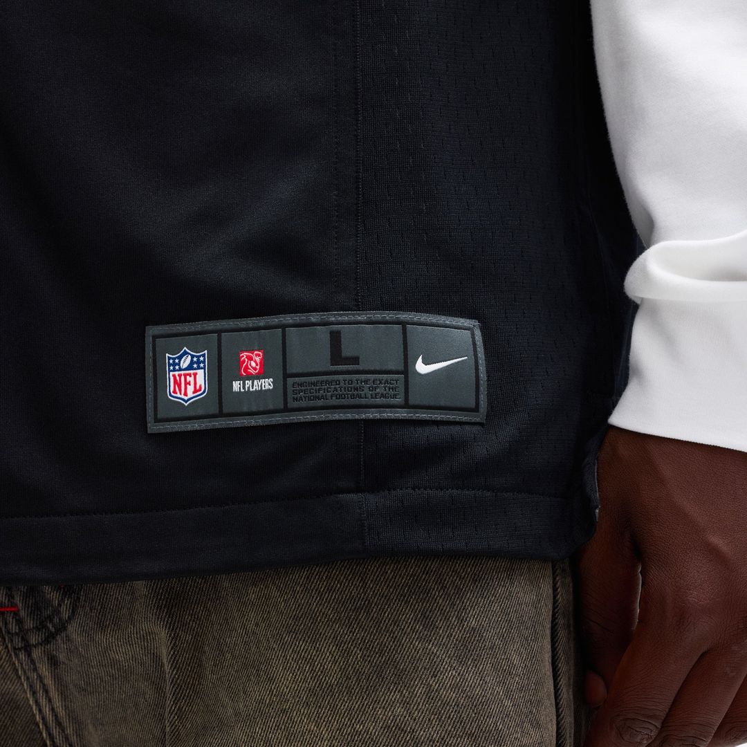 New Orleans Saints Tyrann Mathieu Nike Black Game Jersey product image 9, provided for visual reference and product detail