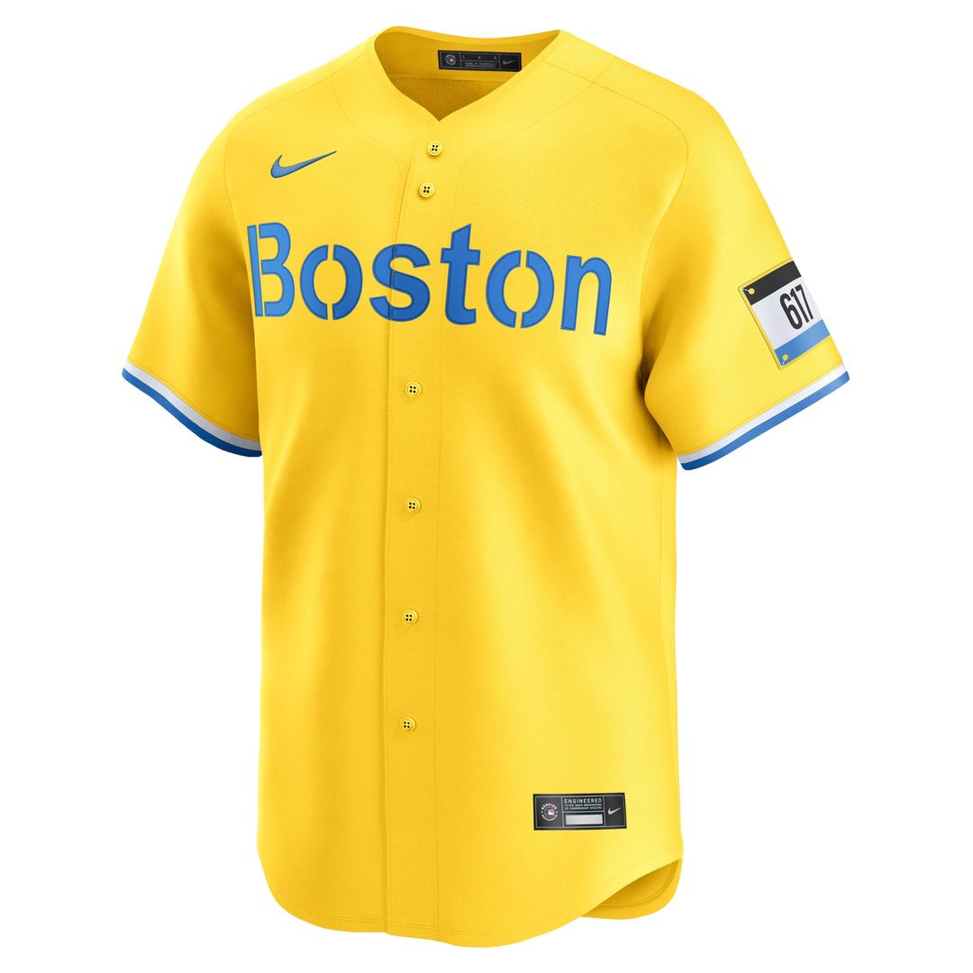 Boston Red Sox Garrett Crochet Nike Gold Alternate Limited Jersey product image 2, provided for visual reference and product