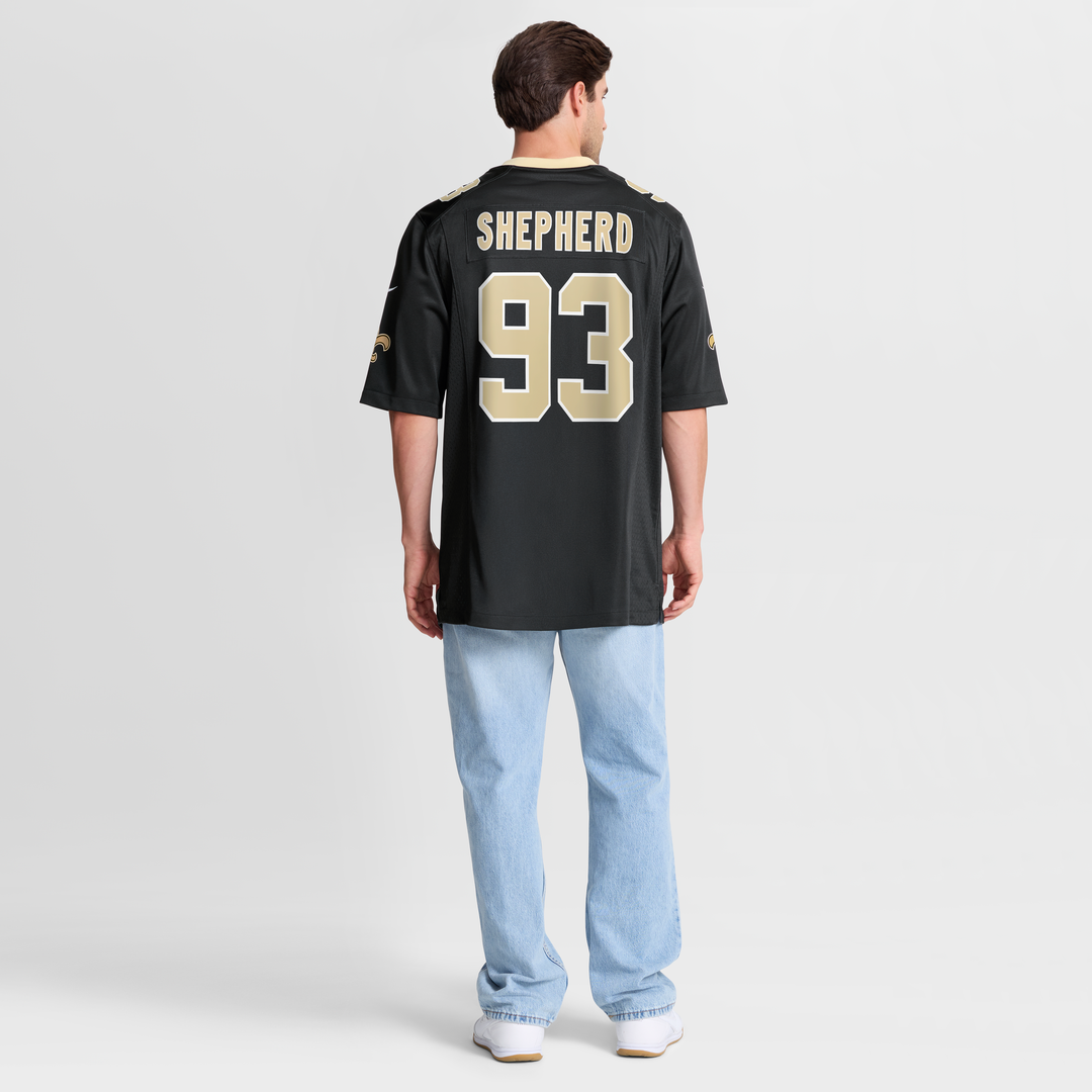New Orleans Saints Nathan Shepherd Nike Black Game Jersey product image 8, provided for visual reference and product detail