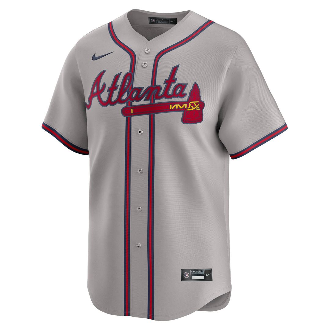 Atlanta Braves Matt Olson Nike Gray Road Limited Player Jersey product image 2, provided for visual reference and product