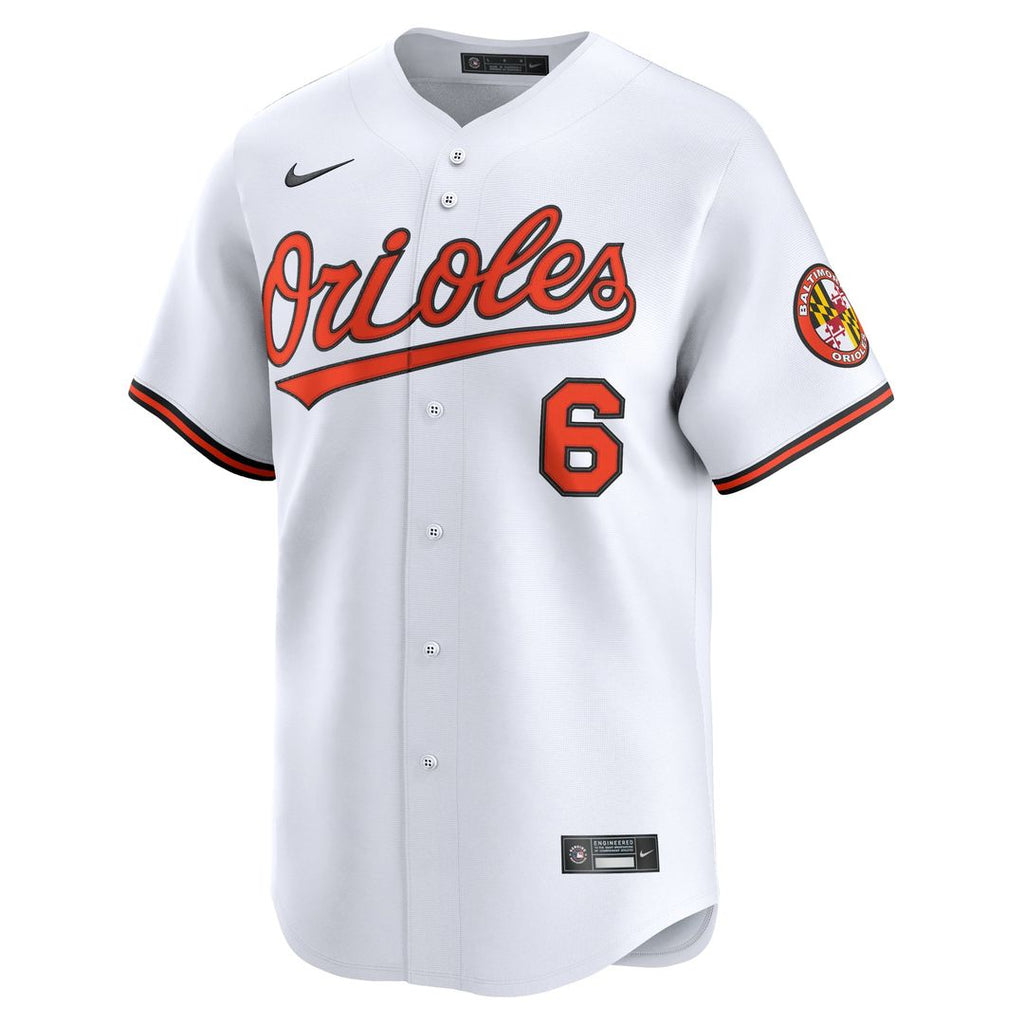 Baltimore Orioles Ryan Mountcastle Nike White Home Limited Player Jersey product image 2, provided for visual reference and