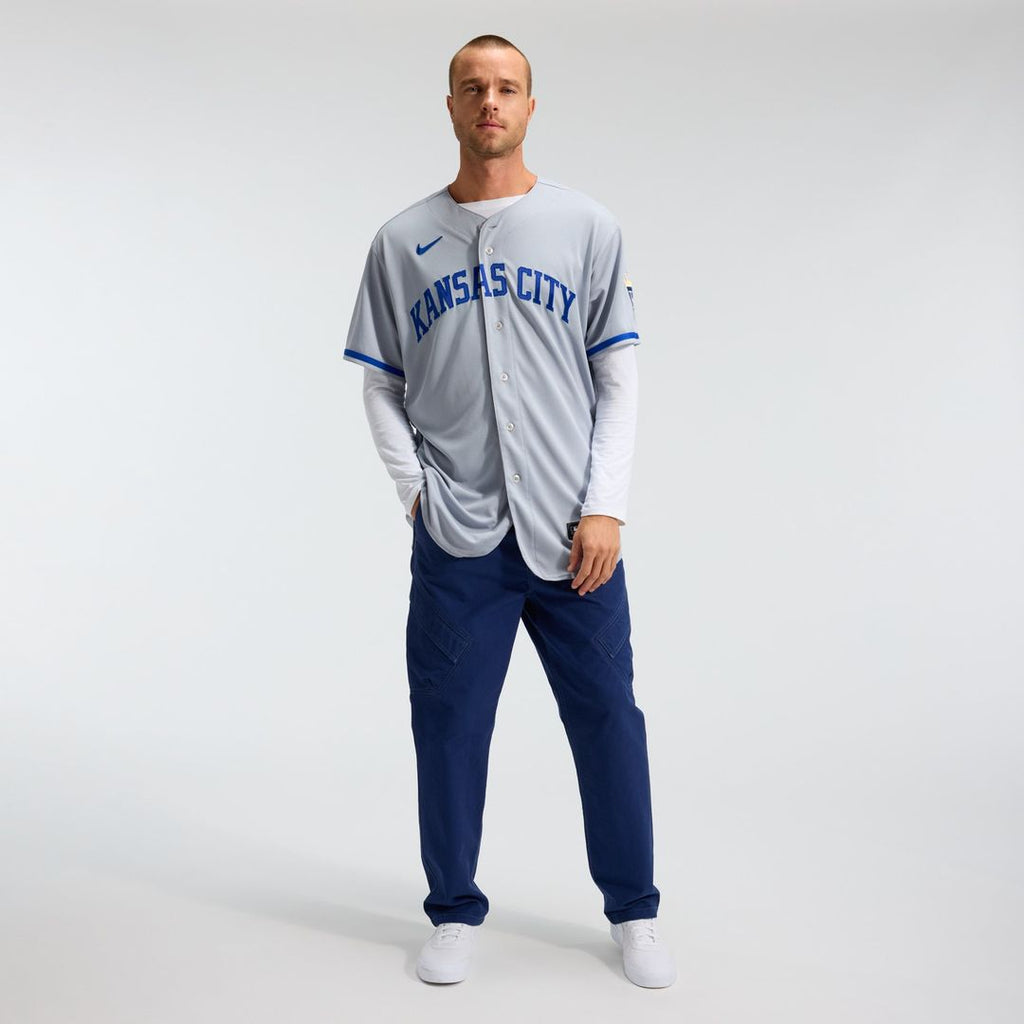 Kansas City Royals Nike Gray 2022 Road Authentic Jersey product image 3, provided for visual reference and product detail
