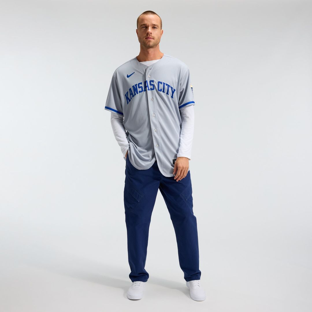 Kansas City Royals Nike Gray 2022 Road Authentic Jersey product image 3, provided for visual reference and product detail