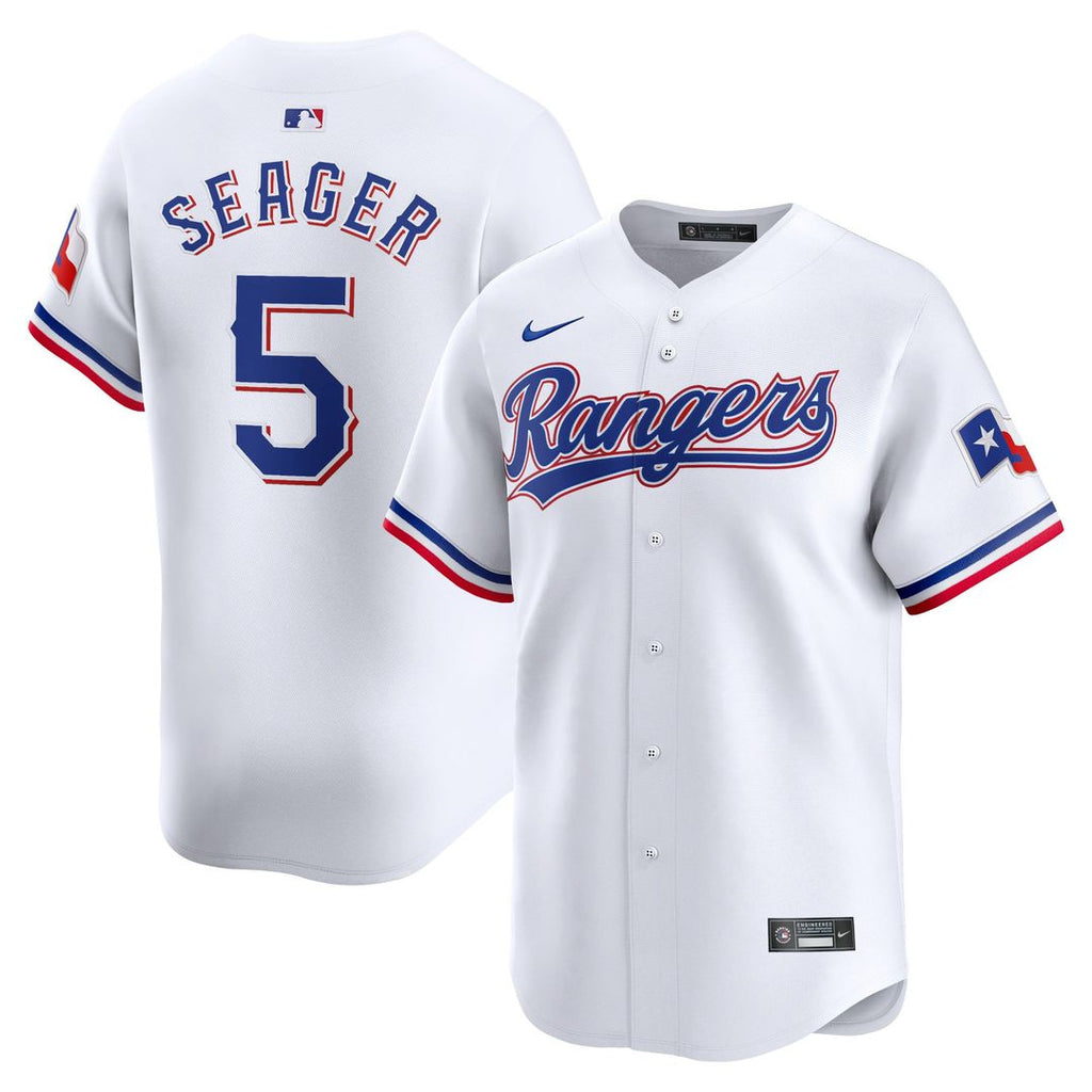 Texas Rangers Corey Seager Nike White Home Limited Player Jersey product image 1, provided for visual reference and product