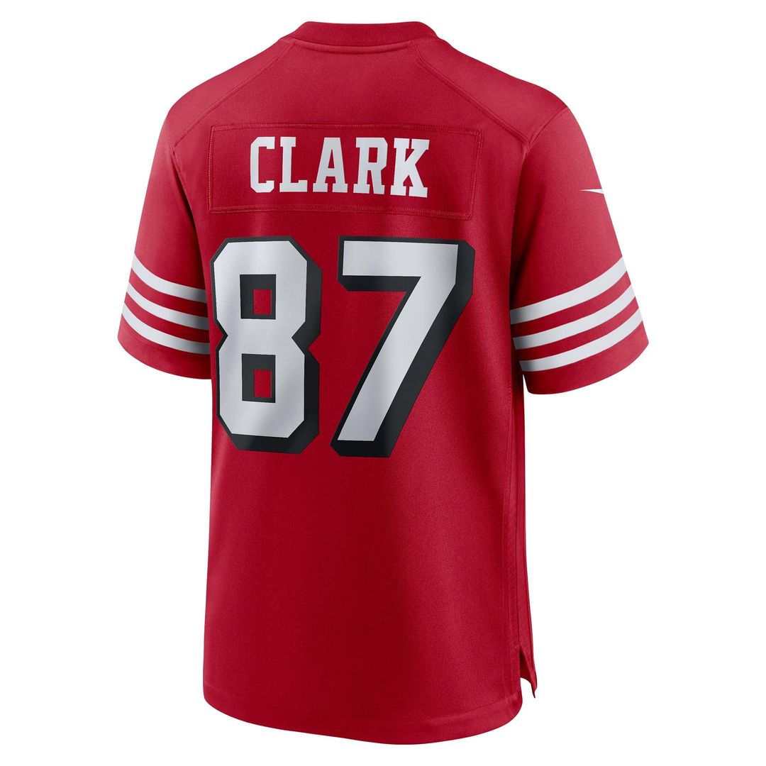 San Francisco 49ers Dwight Clark Nike Scarlet Retired Player Alternate Game Jersey product image 3, provided for visual