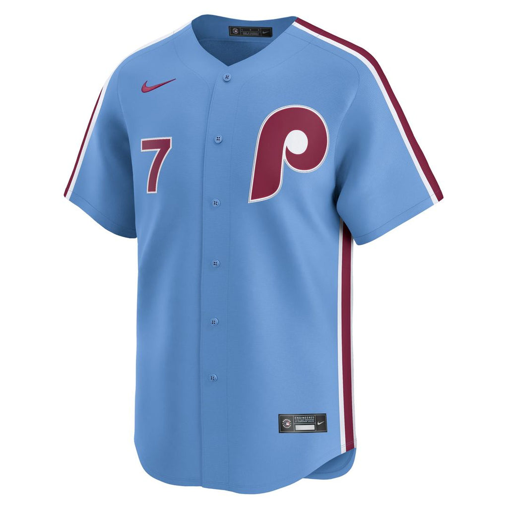 Philadelphia Phillies Trea Turner Nike White Home Limited Player Jersey product image 8, provided for visual reference and