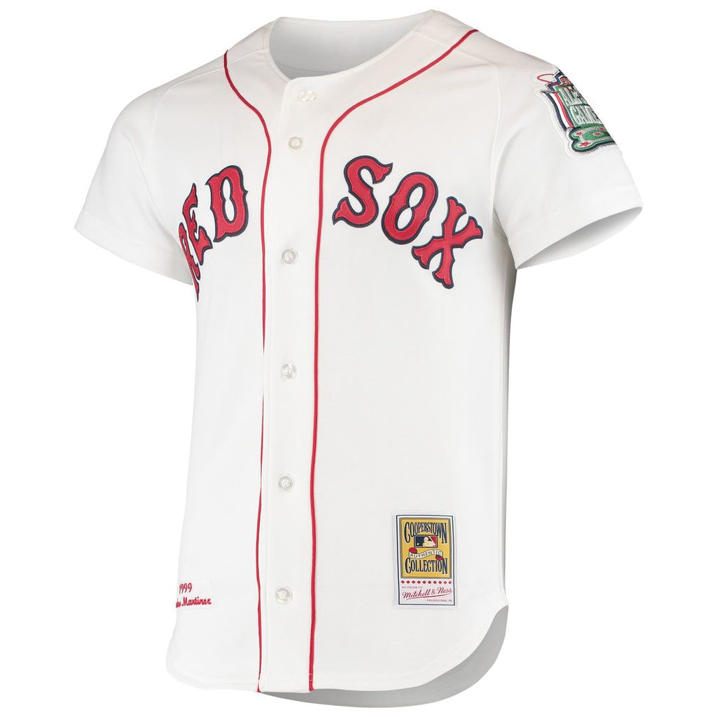 Boston Red Sox Pedro Martinez Mitchell & Ness White 1999 Cooperstown Collection Home Authentic Jersey product image 2,