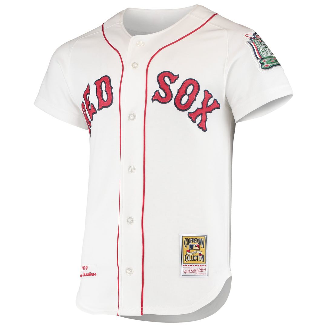 Boston Red Sox Pedro Martinez Mitchell & Ness White 1999 Cooperstown Collection Home Authentic Jersey product image 2,