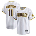 San Diego Padres Yu Darvish Nike White Home Limited Player Jersey product image 1, provided for visual reference and product