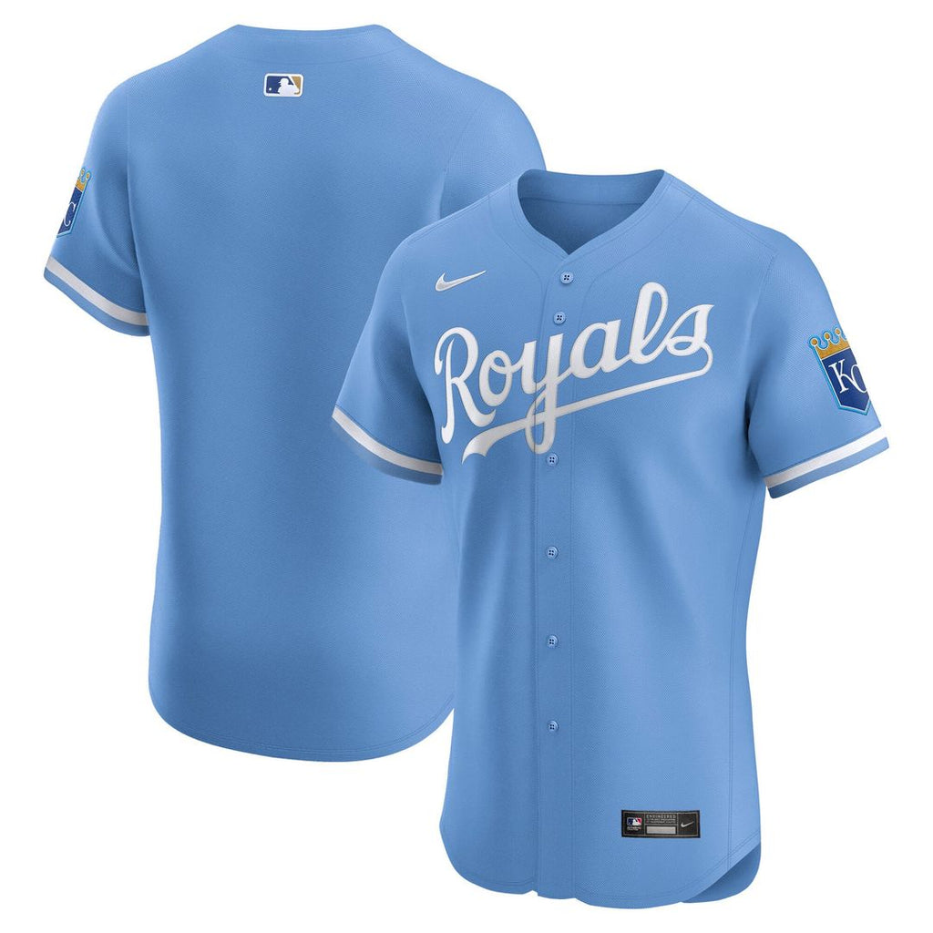 Kansas City Royals Nike Light Blue Alternate Elite Jersey product image 1, provided for visual reference and product detail