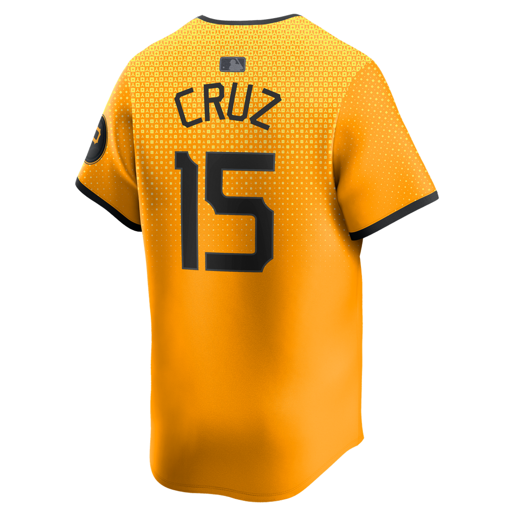 Pittsburgh Pirates Oneil Cruz Nike Gold City Connect Limited Jersey product image 3, provided for visual reference and