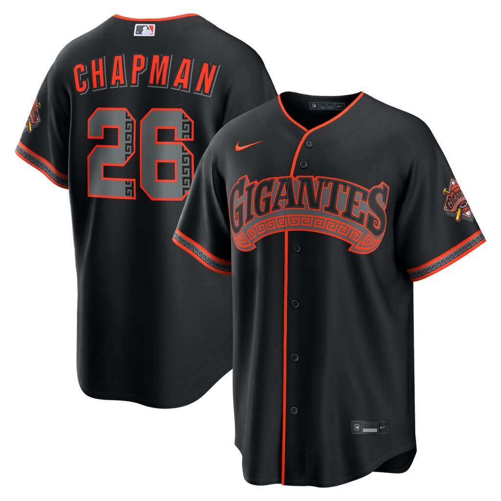San Francisco Giants Matt Chapman Nike Black Alternate Stadium Jersey product image 1, provided for visual reference and