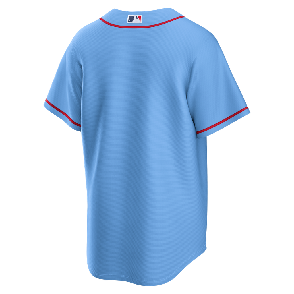 St. Louis Cardinals Nike Light Blue Alternate Replica Jersey product image 3, provided for visual reference and product