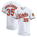 Baltimore Orioles Adley Rutschman Nike White Home Elite Jersey product image 1, provided for visual reference and product