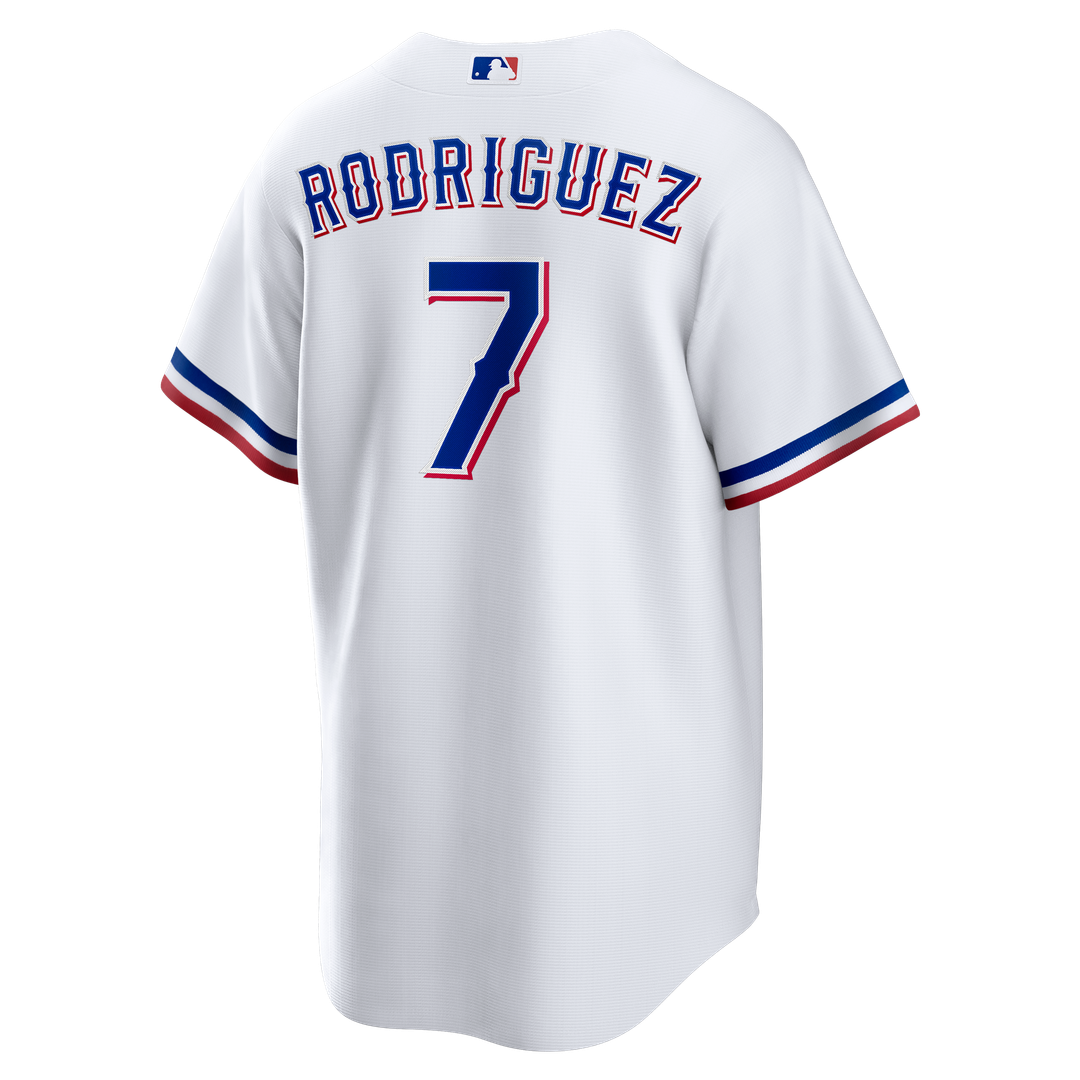 Texas Rangers Ivan Rodriguez Nike White Home Retired Player Replica Jersey product image 3, provided for visual reference