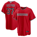 Cleveland Guardians Travis Bazzana Nike Red Alternate Replica Jersey product image 1, provided for visual reference and