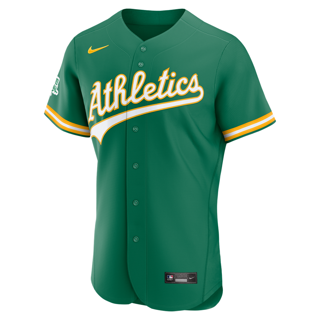 Athletics Nike Green Alternate Sponsor Patch Authentic Jersey product image 2, provided for visual reference and product