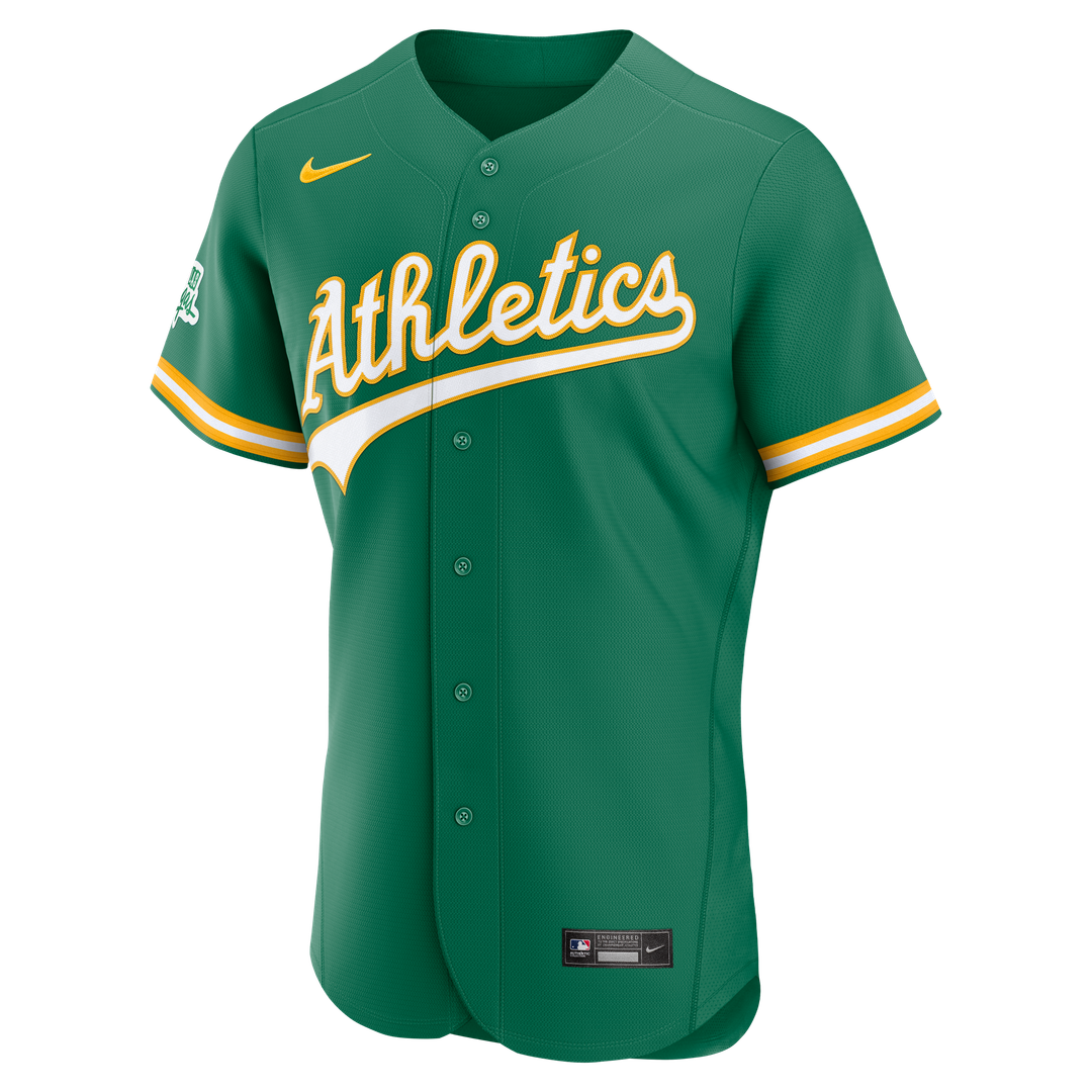 Athletics Nike Green Alternate Sponsor Patch Authentic Jersey product image 2, provided for visual reference and product
